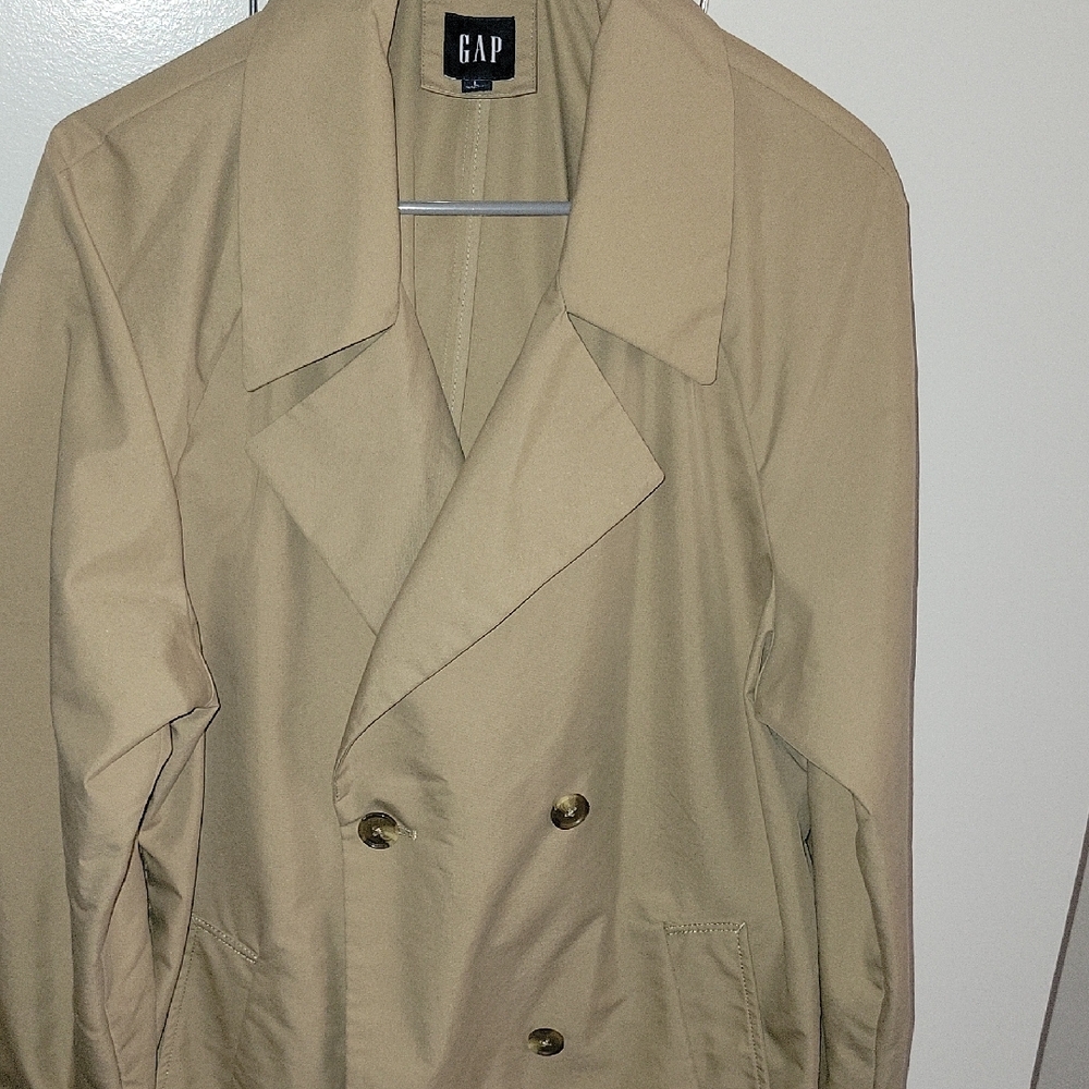 GAP Women Tan Double-Breasted Coat